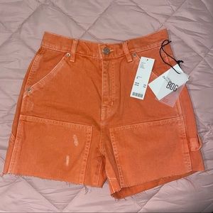 BDG urban outfitters orange carpenter shorts NWT new with tags